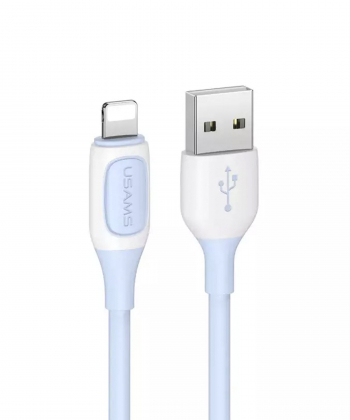 کابل شارژ سریع یواس بی به لایتنینگ 2.4 آمپر یک متری یوسامز Usams Us-SJ595 Cable Lighting 2.4A Charging & Data Cable 1M