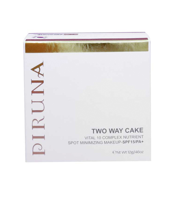 پنکک آرایشی پیرونا Piruna مدل Two Way Cake با SPF15 وزن 12 گرم