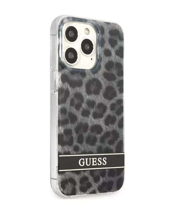 قاب محافظ براق آیفون 13 پرو مکس طرح پلنگی CG Mobile iphone 13 Pro Max Guess Leopard Hard Case