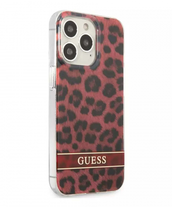 قاب محافظ براق آیفون 13 پرو مکس طرح پلنگی CG Mobile iphone 13 Pro Max Guess Leopard Hard Case