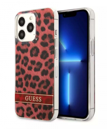 قاب محافظ براق آیفون 13 پرو طرح پلنگی CG Mobile iphone 13 Pro Guess Leopard Hard Case