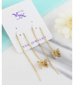 گوشواره زنانه بخیه ای وای اس ایکس YSX مدل پروانه کد AAC-716