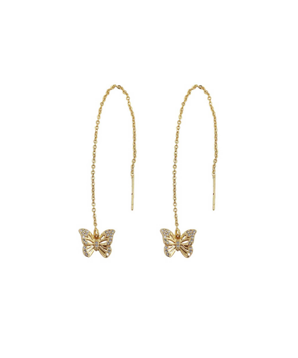گوشواره زنانه بخیه‌ای وای اس ایکس YSX مدل پروانه کد AAC-716
