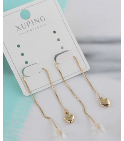 گوشواره زنانه بخیه ای ژوپینگ Xuping مدل قلب کد AAC-754