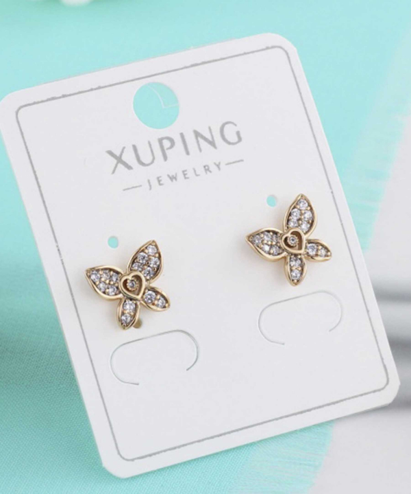 گوشواره میخی زنانه ژوپینگ Xuping مدل پروانه کد AAC-743