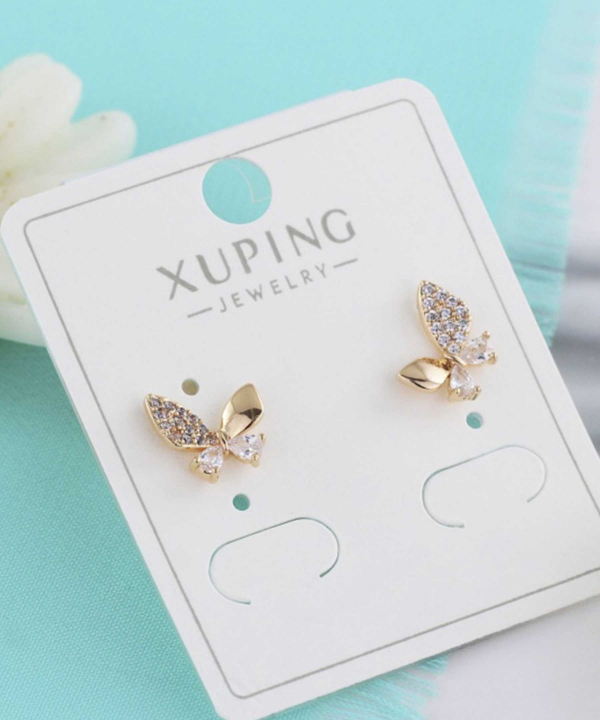 گوشواره میخی زنانه ژوپینگ Xuping مدل پروانه کد AAC-744