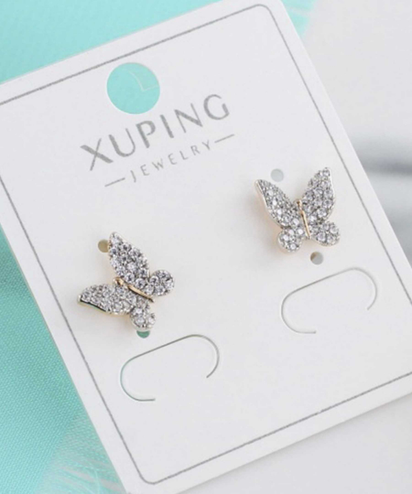گوشواره میخی زنانه ژوپینگ Xuping مدل پروانه کد AAC-746