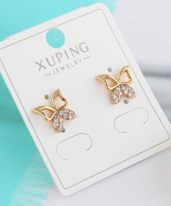 گوشواره میخی زنانه ژوپینگ Xuping مدل پروانه کد AAC-747