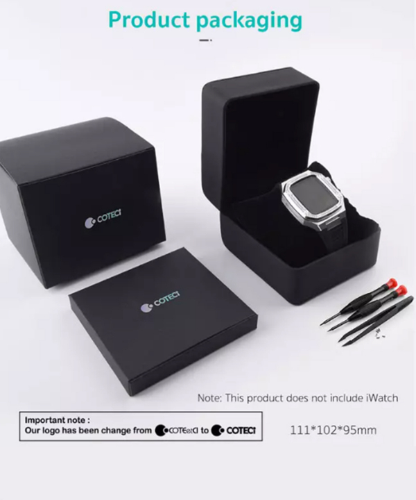 بند پلاستیکی اپل واچ 45 میلی متری کوتتسی Coteetci W81 AP Diamond+316L+Rubber Set Strap 22012 (45mm)