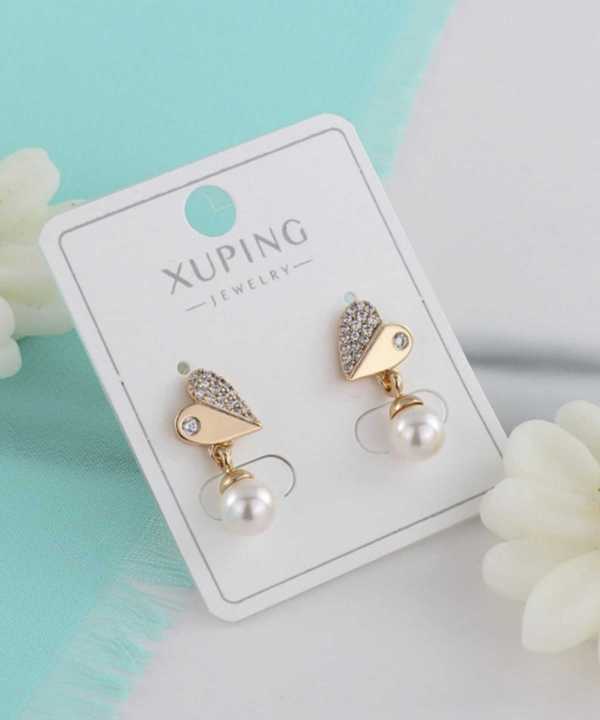 گوشواره میخی زنانه ژوپینگ Xuping مدل قلب کد AAC-752