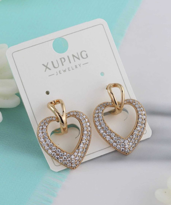 گوشواره زنانه ژوپینگ Xuping مدل قلب کد AAC-756