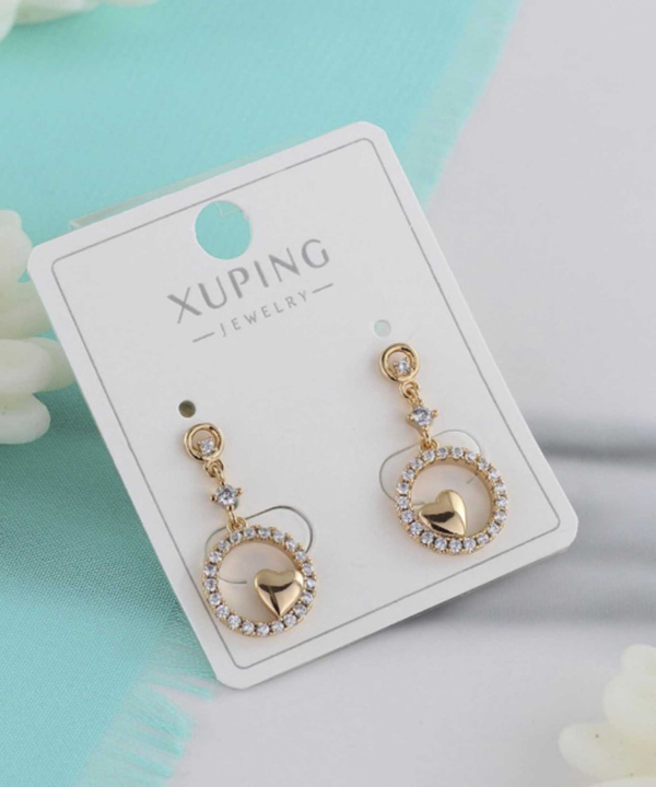 گوشواره میخی زنانه ژوپینگ Xuping مدل قلب کد AAC-757