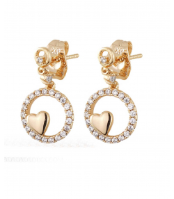 گوشواره میخی زنانه ژوپینگ Xuping مدل قلب کد AAC-757