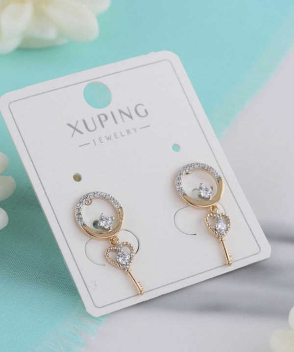 گوشواره میخی زنانه ژوپینگ Xuping مدل قلب کد AAC-773