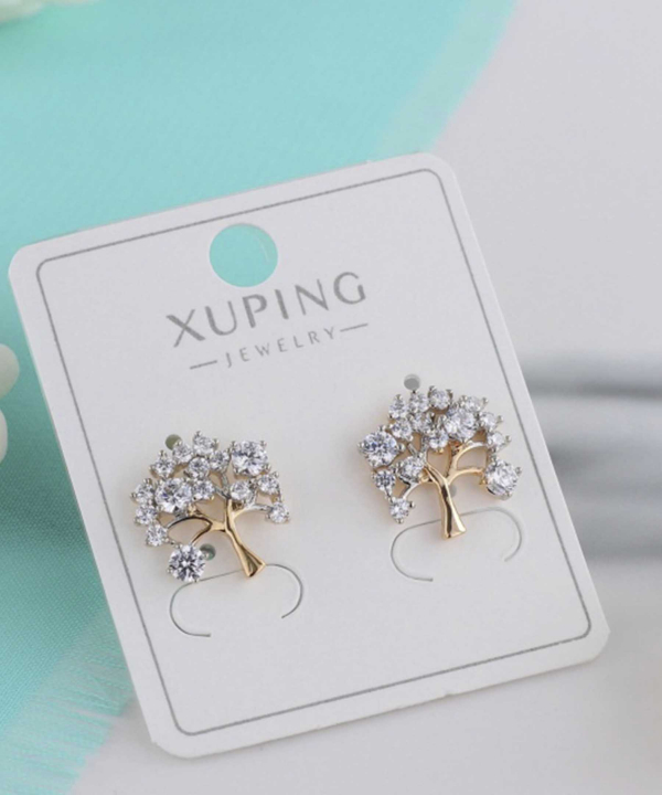 گوشواره میخی زنانه ژوپینگ Xuping مدل درخت زندگی کد AAC-780