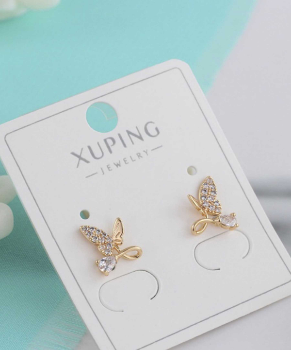 گوشواره میخی زنانه ژوپینگ Xuping مدل پروانه کد AAC-781