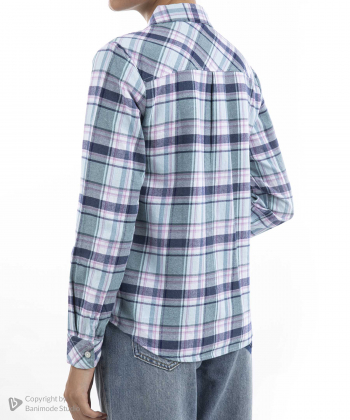 شومیز نخی آستین بلند زنانه جین وست مدل 31231501