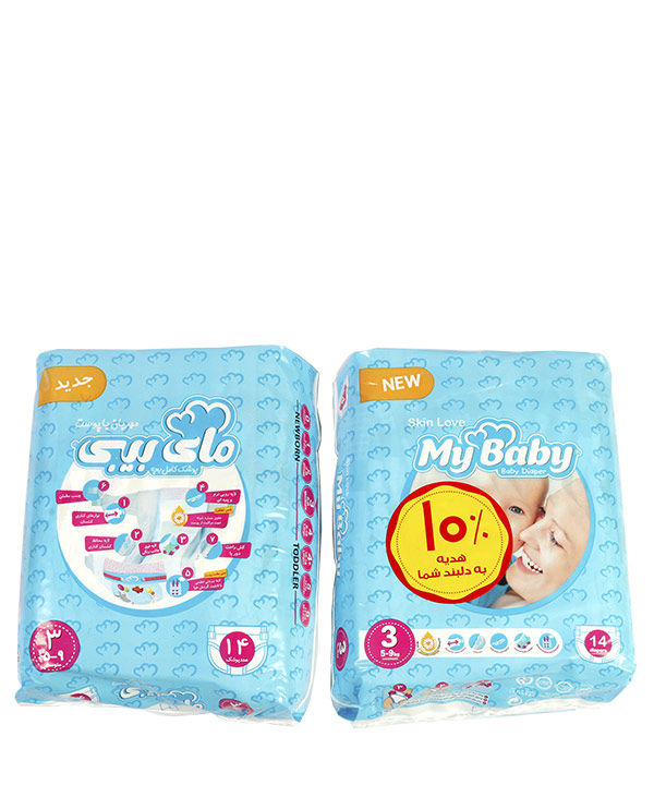 پوشک نوزاد سایز 3 (14 عددی) مای بیبی My Baby سری مهربان با پوست