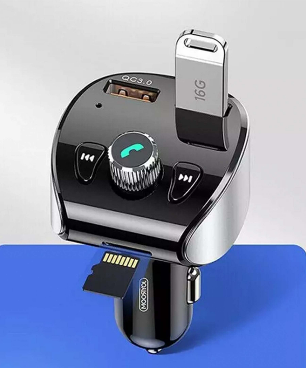 شارژر فندکی و پخش کننده بلوتوث جویروم Joyroom Shadow Series Wireless MP3 player For Car(Fast Charge) JR-CL02