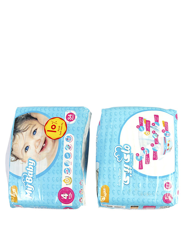 پوشک نوزاد سایز 4 (34 عددی) مای بیبی My Baby سری مهربان با پوست