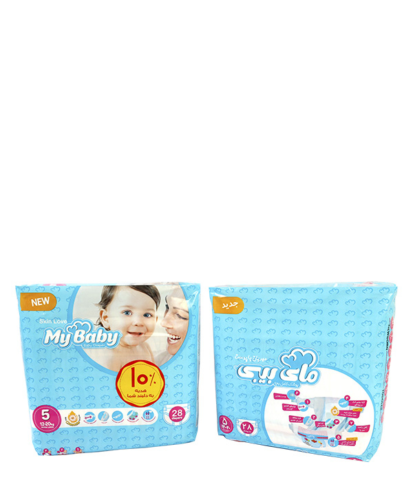 پوشک بچه سایز 5 (28 عددی) مای بیبی My Baby سری مهربان با پوست