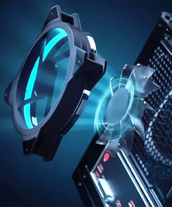فن خنک کننده کیس اوریکو ORICO CSF-2SY-6P Double Lighting Loops RGB Case Fan with Remoter Controller