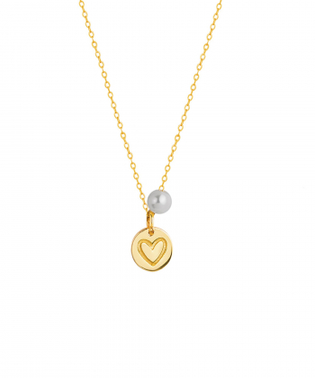 گردنبند دایره قلب مروارید کیا گالری Kia Gallery کد NM330