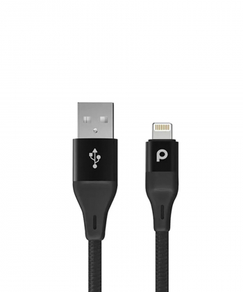 کابل شارژ لایتنینگ 2.4 آمپری پورودو Porodo PD-ALBR12 Aluminum Braided Lightning Cable
