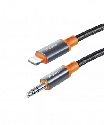 کابل فنری تبدیل لایتنینگ به جک 3.5 میلیمتری مک دودو با طول 1.8متر McDoDo CA-0890 Lightning To DC3.5mm Audio Converter, Castle se
