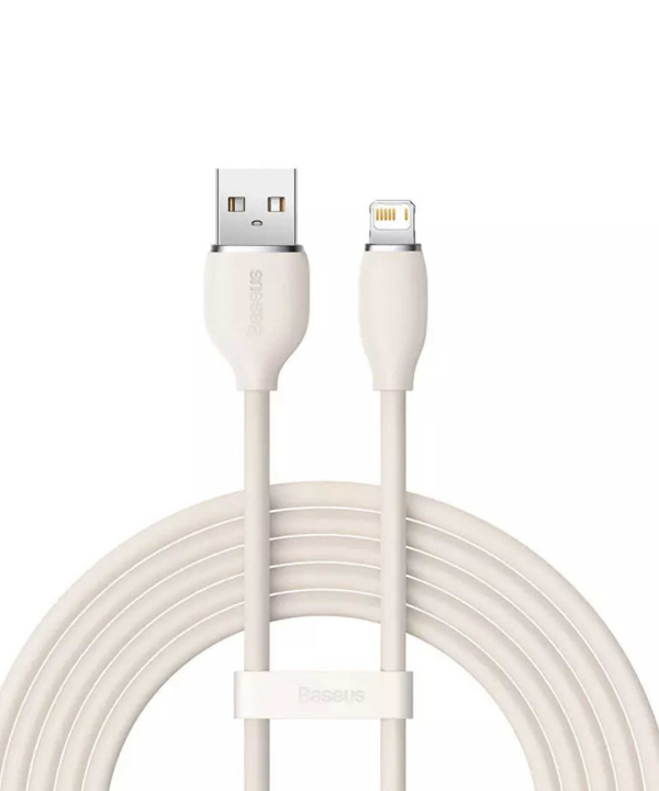 کابل یواس بی به لایتنینگ شارژ سریع و انتقال دیتا بیسوس Baseus CAGD000103 Jelly Liquid Silica Gel USB to iP Fast Charging Data Ca