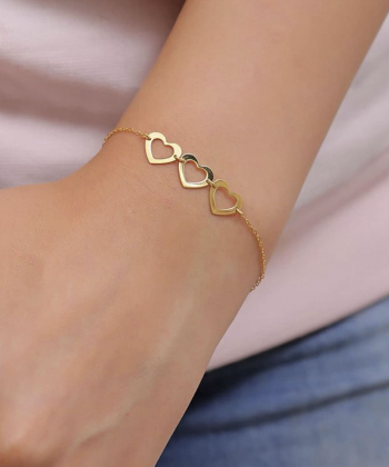 دستبند قلب میو گلد Mio Gold کد BR142