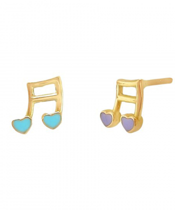گوشواره نوت موسیقی میو گلد Mio Gold کد E1320