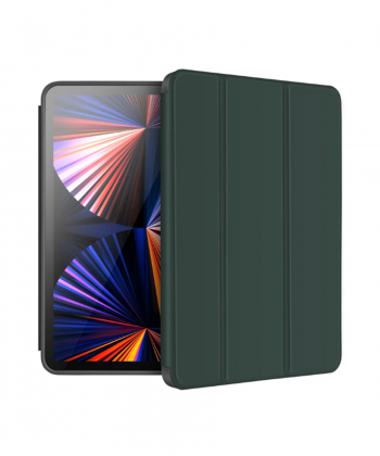 کیف محافظ آیپد پرو 12.9 اینچ گرین Green Premium Vegan Leather Case for iPad Pro 12.9 2021