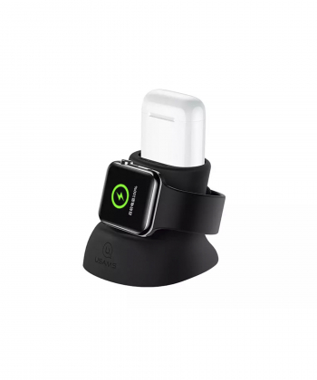 هولدر نگه دارنده شارژر اپل واچ و ایرپاد یوسامز Usams ZJ051 2 IN 1 Silicone Charging Holder