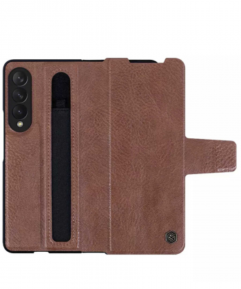 کیف چرمی محافظ نیلکین Nillkin Samsung Galaxy Z Fold 3 Aoge Leather Case