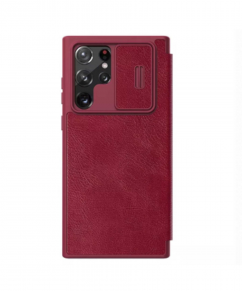 کیف چرمی نیلکین سامسونگ Nillkin Samsung Galaxy S22 Ultra Qin Pro leather cas