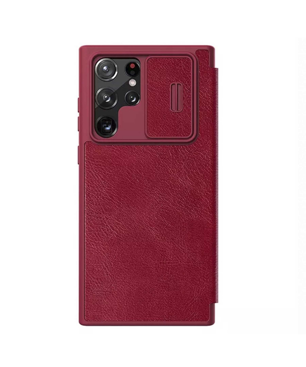 کیف چرمی نیلکین سامسونگ Nillkin Samsung Galaxy S22 Ultra Qin Pro leather cas