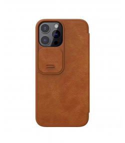 کیف چرمی نیلکین آیفون 13 پرومکس Nillkin Qin Leather Case iPhone 13 Pro Max