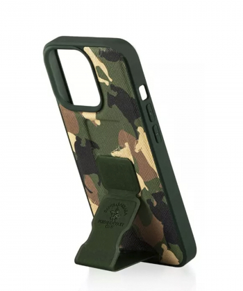 قاب چرمی طرح ارتشی آیفون 13 پرو پولو Polo Apple iPhone 13 Pro Army Leather Case