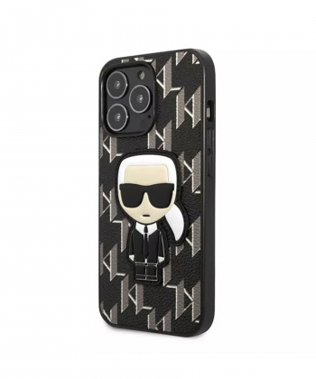 قاب چرمی آیفون 13 پرو طرح کارل برجسته CG Mobile iphone 13 Pro Karl Lagerfeld Leather Case