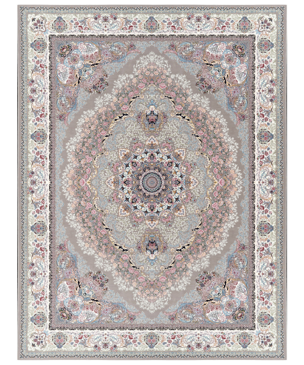 فرش ماشینی سرای ابریشم SarayeAbrisham مدل ساتراپی 1200 شانه 3600 تراکم کد 5848