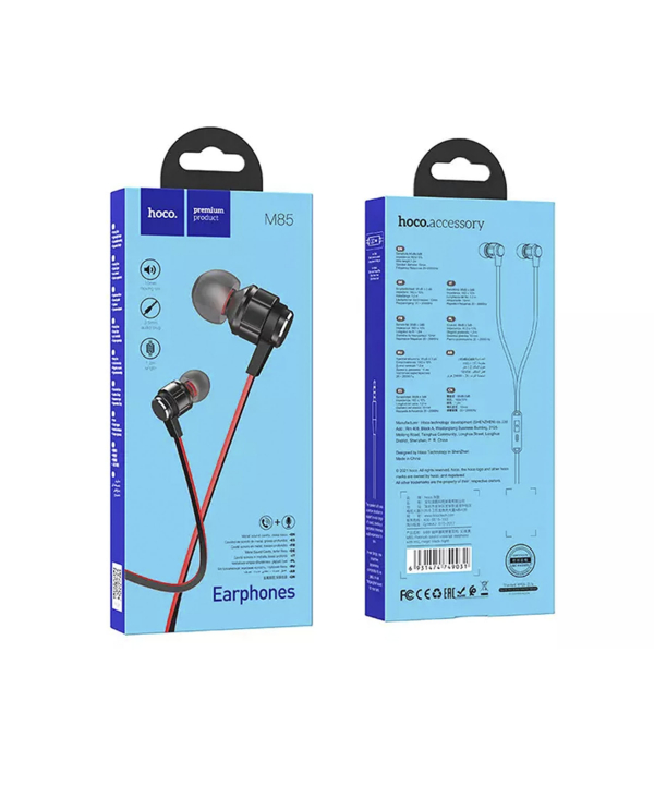 هندزفری سیمی با جک 3.5 میلیمتری هوکو Hoco Wired earphones 3.5mm M85 Platinum with mic