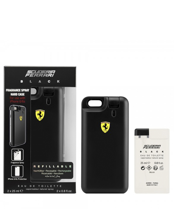 ادوتویلت گرم مردانه فراری FERRARI مدل Scuderia و کاور گوشی Iphone 6,6s حجم 25 میلی لیتر