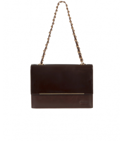کیف مجلسی زنانه چرم مارال Maral Leather مدل آماتیس الگانت - ورنی قهوه ای