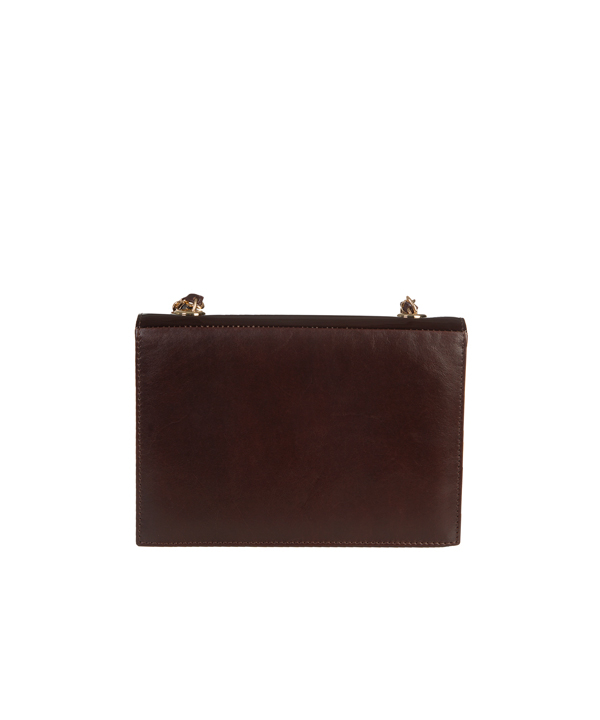 کیف مجلسی زنانه چرم مارال Maral Leather مدل آماتیس الگانت - ورنی قهوه ای
