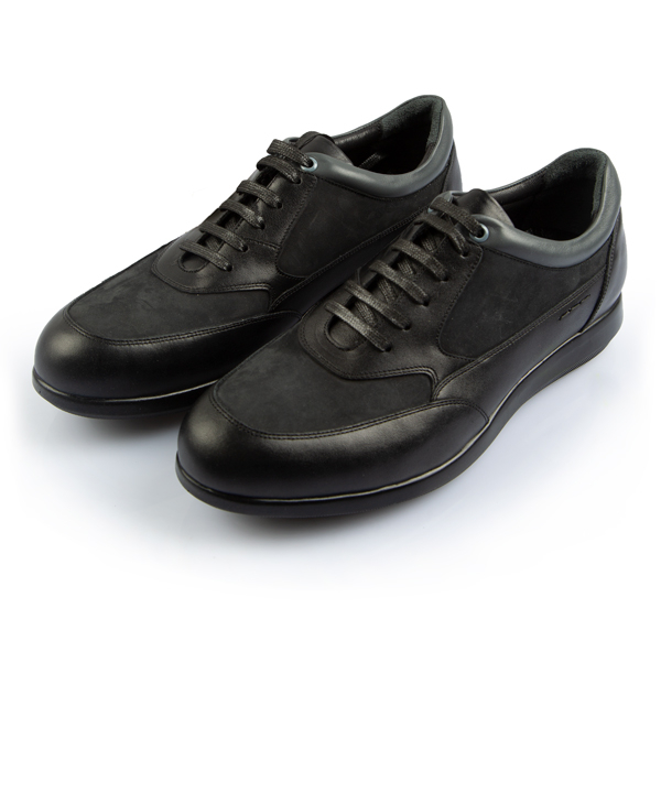 کفش چرم مشکی مردانه چرم مشهد Mashhad leather مدل J5988-001