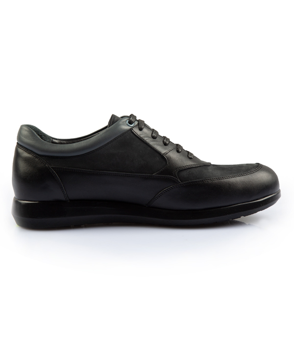 کفش چرم مشکی مردانه چرم مشهد Mashhad leather مدل J5988-001