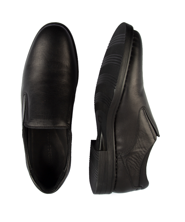 کفش راحتی مردانه مشکی چرم مشهد Mashad Leather مدل J5993