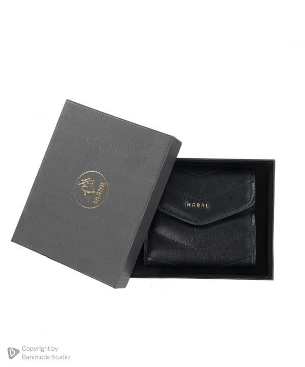 کیف پول چرم طبیعی زنانه مارال چرم Maral Leather مدل حنا