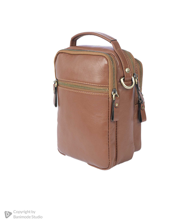 کیف دوشی چرم طبیعی مردانه مارال چرم مدل 3406015002